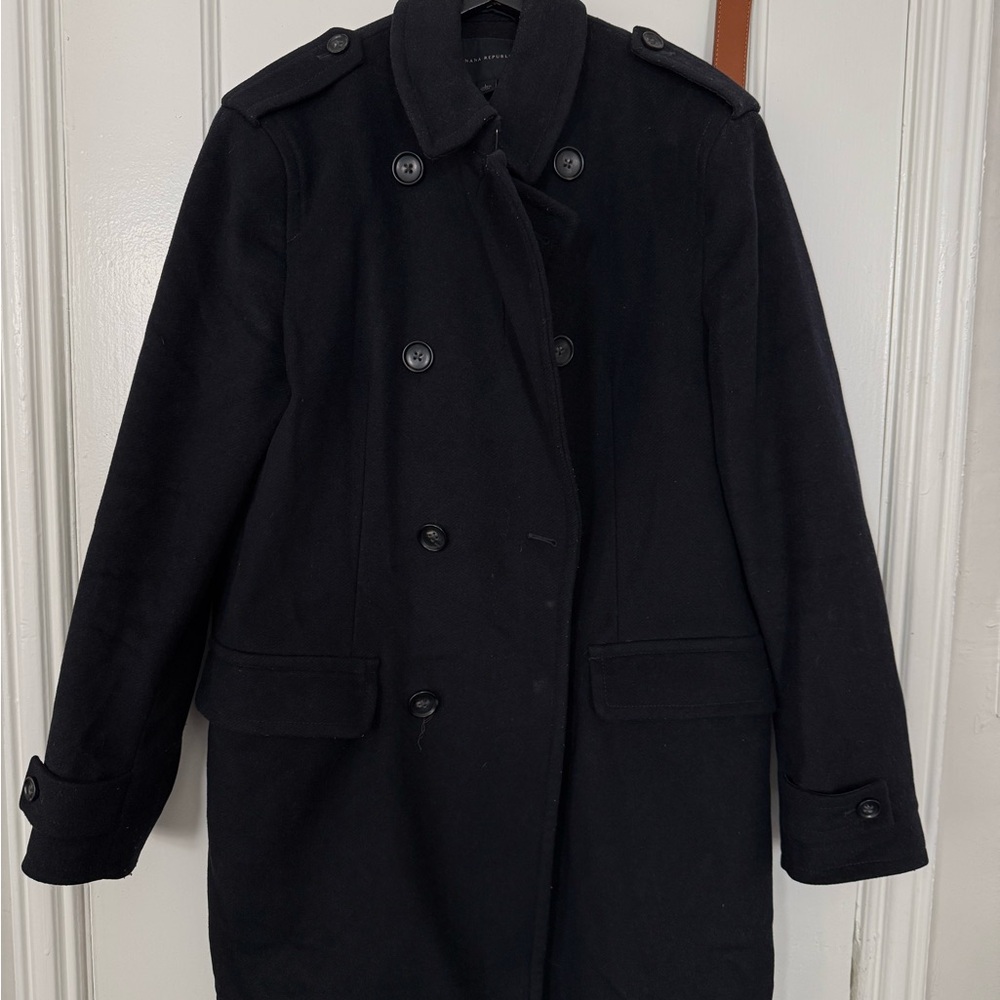 Banana Republic Men's Large Navy Double-Breasted Coat